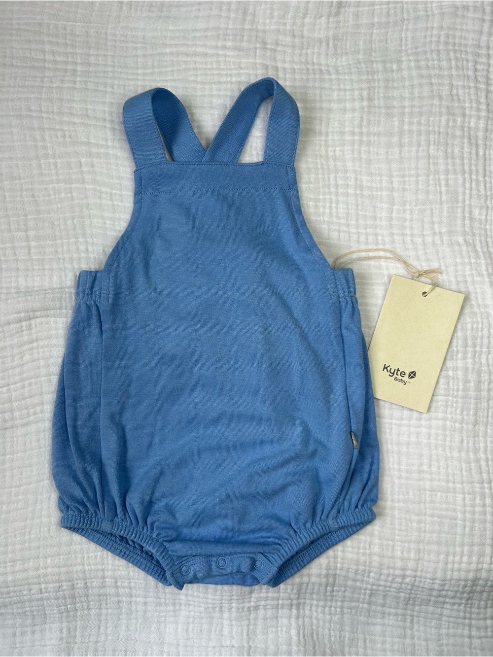 Kyte Baby Bubble Romper Blue NWT Bamboo 6-12M Baby Girl or Boy